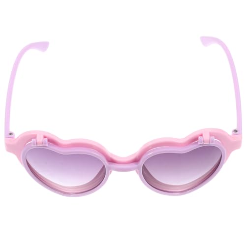 CLISPEED Heart Shaped Sunglasses for Kids PC AC Material UV Protection Suitable for Ages 2-10 Fun Cartoon Goggles for Boys and Girls