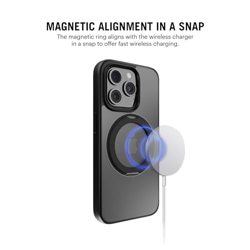Image of DailyObjects Polycarbonate Case for iPhone 14 Pro Max Compatible with Mag-Safe Wireless Charging,Halo 2.0 with Rotatable Stand Slim Shockproof Back Cover