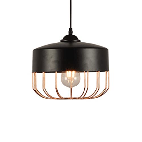 Suspension lampe industrielle au design cage élégant pour loft