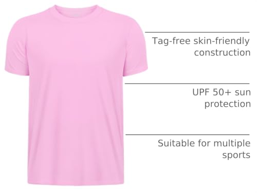 Image of Boys Neon Shirts Dry Fit Athletic T Shirts UPF 50+ Performance Cooling Shirt Short Sleeve Rash Guard Kids Top for Boys Girls