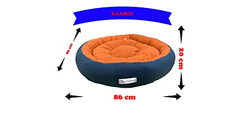 Image of Premium XL Size Dog Bed for XL Dogs and Puppies Anti Skid Bottom Washable Orthopedic Big Dog /cat Beds Orange /Blue