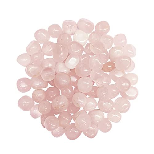 Image of Tumbled Stones, Natural Crystal Healing Stones, Home Office Decor, Aquarium Decorative Pebbles, Vase Fillers (Rose Quartz, 50)