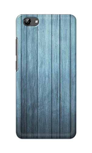 Image of Printed Hard Back Cover Case for Vivo Y71 | Vivo Y71i Back Cover (Wooden Blue) -1302