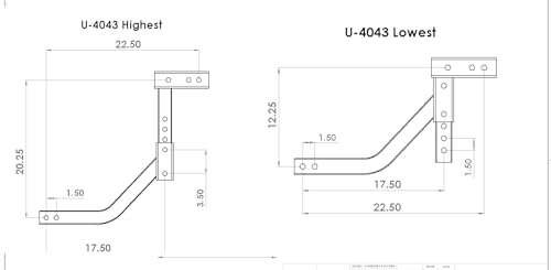 Image of Quick Adjust Receiver Hitch Steel Powder Coated Made in USA U-4043