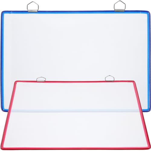 ARTIBETTER 2Pcs Clear Hanging Wall File Organizer File Display Bag for Home Office School Use Stylish Wall Document Holder for Bills and