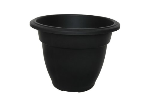 Whitefurze G03R43 45cm Round Bell Planter - Black
