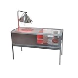 Stromberg's Stand Up Chick Brooder, Elevated Chicken Brooder Pen with Lamp Stand, Removable Tray, Wire Floor, Ventilated Steel Design, Raised Frame for Easy Cleaning and Chick Care