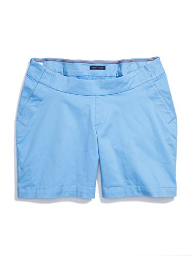 Tommy Hilfiger Women's Stretch Shorts Seated Fit with Velcro Brand Closure and Magnetic Fly, Marina-PT, 8