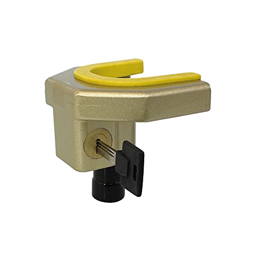 Carpoint 0410251 - Antivol Pliable Pour Tête D'Attelage Avec Cadenas Disque Rouge – Sécurité Maximale Pour Remorque Et Caravane