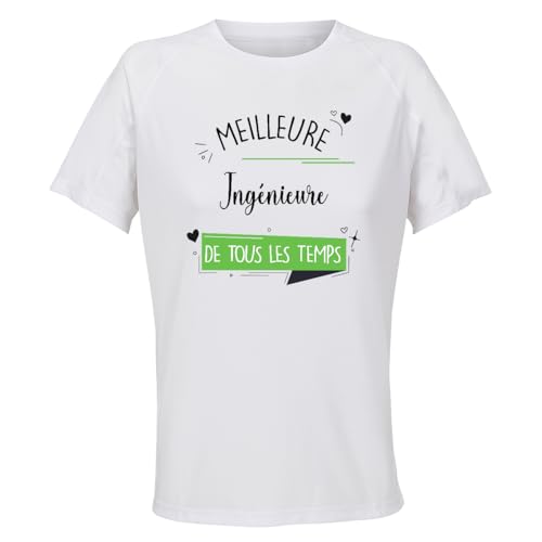 T-shirt sport femme ingénieure anti-humidité Planetee manches courtes