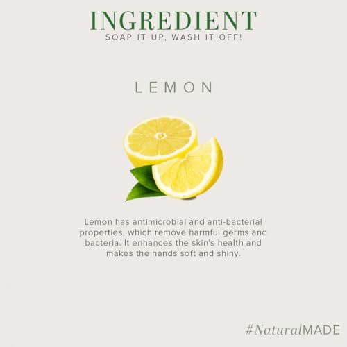 Image of Khadi Natural Lemon Hand Wash | Herbal Liquid Hand Wash for Deep Cleansing & Refreshing Care | Helps Remove Dirt, Impurities & Excess Oil | Refreshing Lemon Formula | No Parabens Hand Wash | Suitable for Men & Women | All Skin Types | 300ml