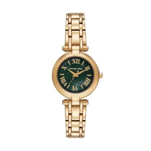 Michael Kors Reloj Laney para Mujer, Movimiento de Cuarzo a Tres Agujas con Correa de Acero Inoxidable, 30 mm, Tono Oro