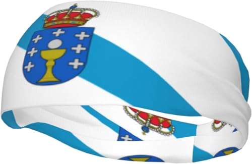 Banda Deportiva Unisex con la Bandera de Galicia para Correr