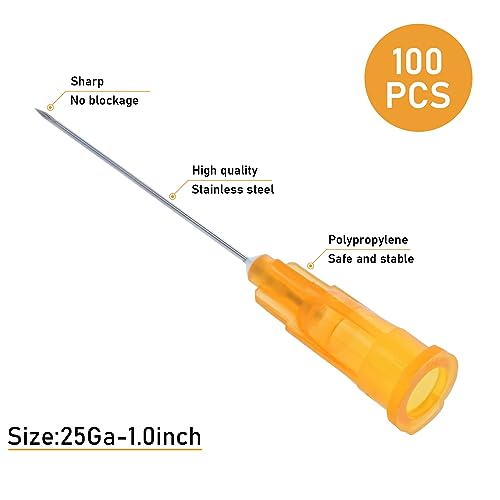 Image of 100 Pack 25 Gauge 1 Inch Lab Accessories, Individually Packaged.