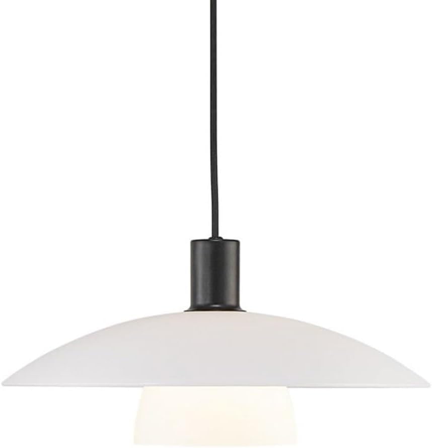 Lustre E27 LED suspension moderne en métal noir pour restaurant et escalier d entrée