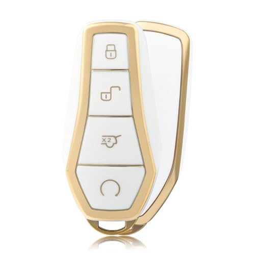 OFFCURVE Etui a Cle Voiture Coque Clé, Étui à Clés Couvre Clef Cache Clef Apte à BYD Han Tang Song Yuan Qin Seal Dolphin