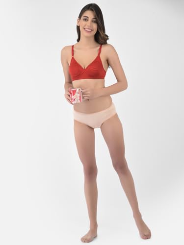 Image of Softline Women's Cotton Rich Wire-Free Non-Padded Molded Bra Combo | Full Coverage & Breathable Comfort | Lightweight, Skin-Friendly Everyday Wear (Pack of 2)