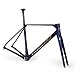 ICAN Flyee Carbon Disc Road Bike Frameset UCI T47 BB and UDH Hanger (Purple, 52cm)