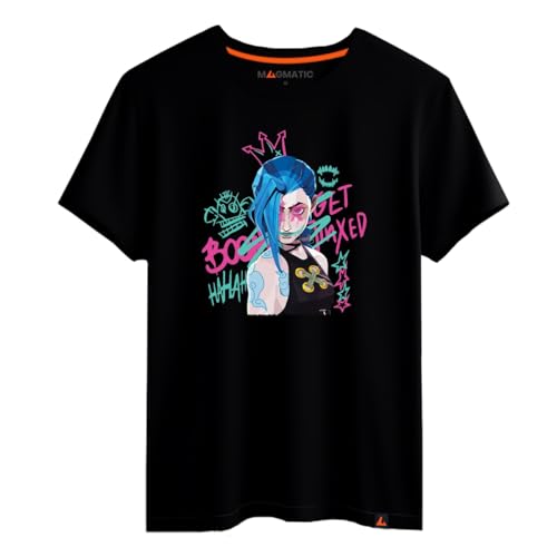 Magmatic - T Shirt Ji NX Giochi Video per Uomo Unisex Bambino, Maglietta Nera Premium 100% Cotone, Regalo, Giocatore Geek, L O L, Regalo di Natale Fan di Giochi Video