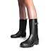 Imagen de DREAM PAIRS Botas Alta PVC de Agua Mujer con Hebilla Decorativa Zapatos de Lluvia Impermeable Antideslizante Ligero Moda