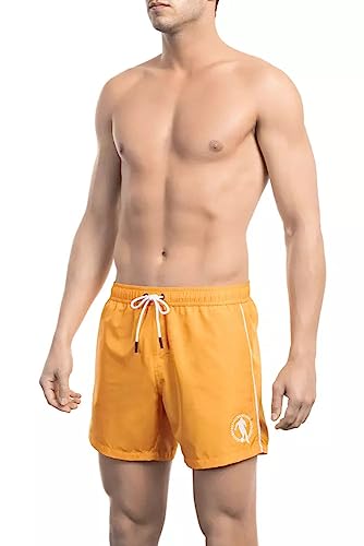 Short de bain pour homme orange Bikkembergs short de plage imprimé