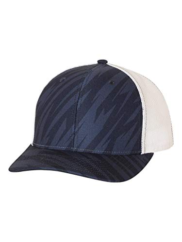 Image of Richardson 112P Patterned Snapback Trucker Hat - Custom Leather Patch Hat | No Minimals | Volume Tiered Pricing