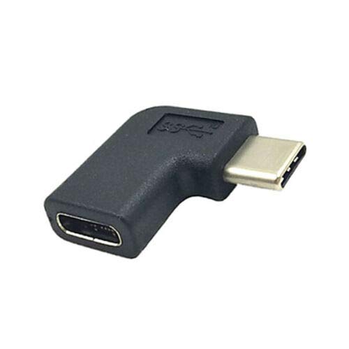 Ezone Electronics USB 3.1 SuperSpeed Type C Male to Female Right Angle Adapter Connector Extender