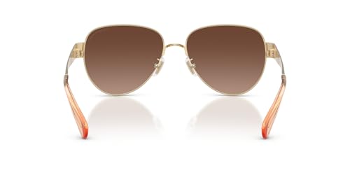 Image of Coach womens Hc7186 Aviator Sunglasses