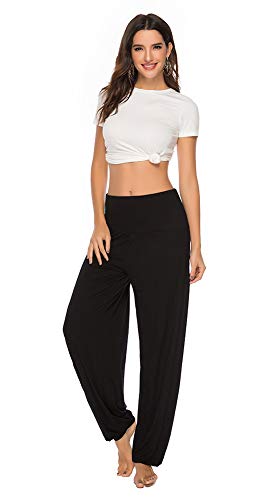 AvaCostume Womens Harem Yoga Pants Side Slit Sport Workout Sweatpants2