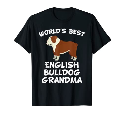 La mejor camiseta inglesa Bulldog Grandma del mundo Camiseta