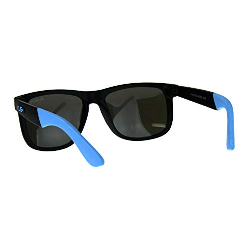 PASTL Polarized Lens Kush Sunglasses Mens Black Square Frame Mirror Lens3