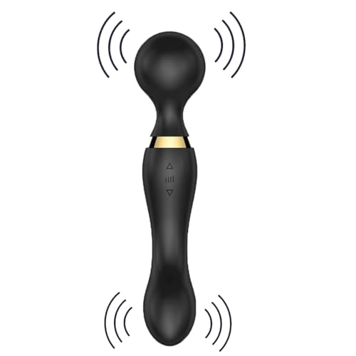 Image of Dual Head Rechargeable Massager for Pain Relief and Relaxation - Electric Handheld Massager Stick for Back, Travel-Friendly Ergonomic Waterproof Full Body Massage Device Powerful Vibrating Muscle Relaxation, Stress Relief & Deep Tissue Therapy (Multicolor) (Full Body)