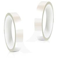 Yuomeaz Hitzebeständiges Klebeband 2 Rollen, 18 mm X 33 m Sublimation Klebeband Hitzebeständig, Kapton Tape Transparent für Diy Handwerk, Elektronische Leiterplatten