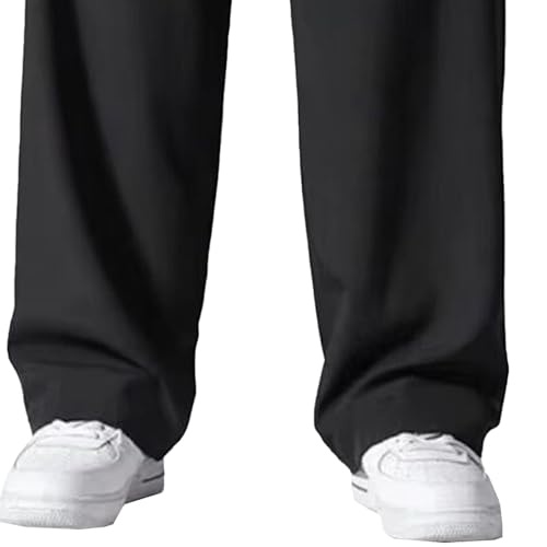 Men's Comfort Breathable Straight Leg Pants Lightweight Sweatpants Outdoor Pants Elastic Waist Spring Fall Trousers4