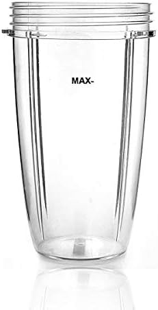 Cups & Blade Replacement Set for NutriBullet Blenders | 7-Piece Replacement Set | 24 & 32 oz Cups, Blade, 2 Lids, 2 Extra Seals