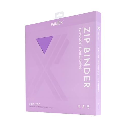 Image of Vault X 12 Pocket Zip Binder, 480 Cards, Exo-Tec Material, 20 Side-Loading Pages (Purple)