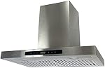 NOVEL 30" Stainless Steel Wall Mount Range Hood - 900 CFM Powerful Ventilation for Efficient Cooking - Touch Control, LED Lighting & Quiet Operation - Perfect for Modern Kitchens | PRO-NWZ01