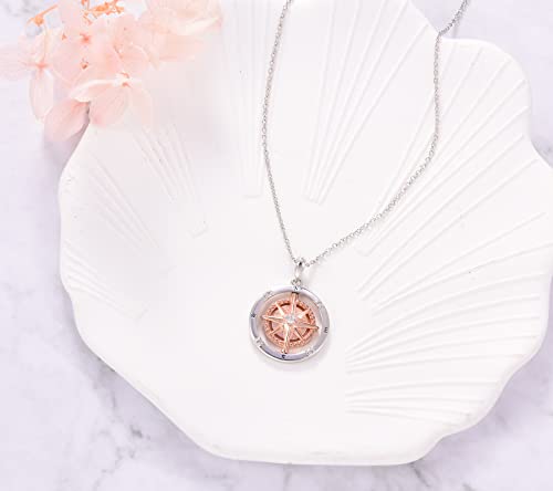 Graduation Gifts for Her 2025 Inspirational Spin Compass Pandant Necklace for Women Friends, High School College Encouragement Graduation Gifts with Giftbox4
