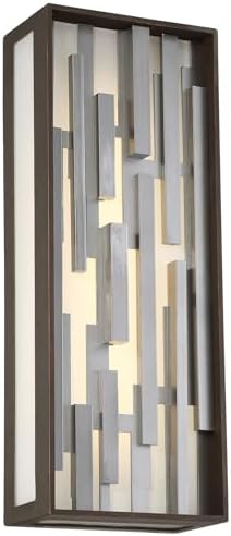 George Kovacs P1272-650-L Bars LED Pocket, Bronze W/Silver