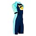 Youth Girls Boys Short Sleeve One-Piece Rash Guard Swimsuit UPF 50 Sunsuit Sun Protection Swimwear Navy