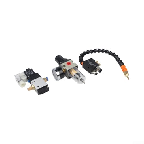 Pulverizador de enfriamiento de máquina herramienta totalmente sellado 3l con eje flexible y válvula solenoide para operaciones de perforación de fresado de torno CNC con líquidos de corte de