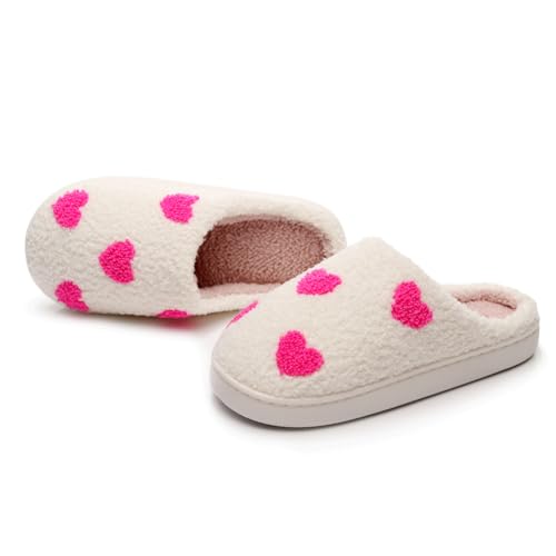 Rungion Womens Fuzzy Plush Slippers Winter Home Warm Fleece-Lined Anti-Slip Shose Soft Sole Cute Unisex Christmas Halloween Holiday Gift2