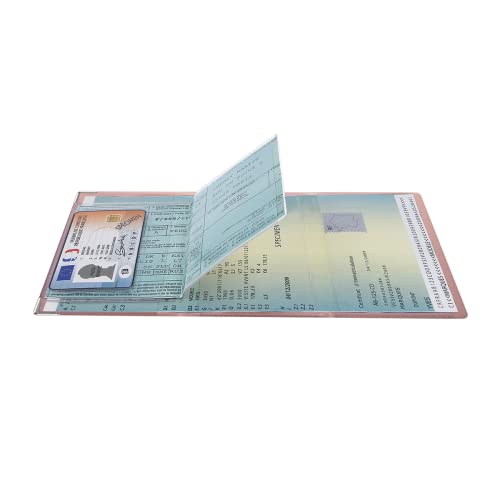Color Pop® Porte-papiers voiture NOUVEAU PERMIS - Fabrication française - PVC Disco – Pour PAPIERS FRANÇAIS – Carte grise et NOUVEAU PERMIS de conduire (Disco Old Rose)