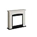 Produktbild Kamin Fassade Helmi aus Furnierholz Farbe Creme Weiss für Elektrobrenner Tagu Powerflame Abmessungen LxBxH 107,2x24,5x95,2 cm