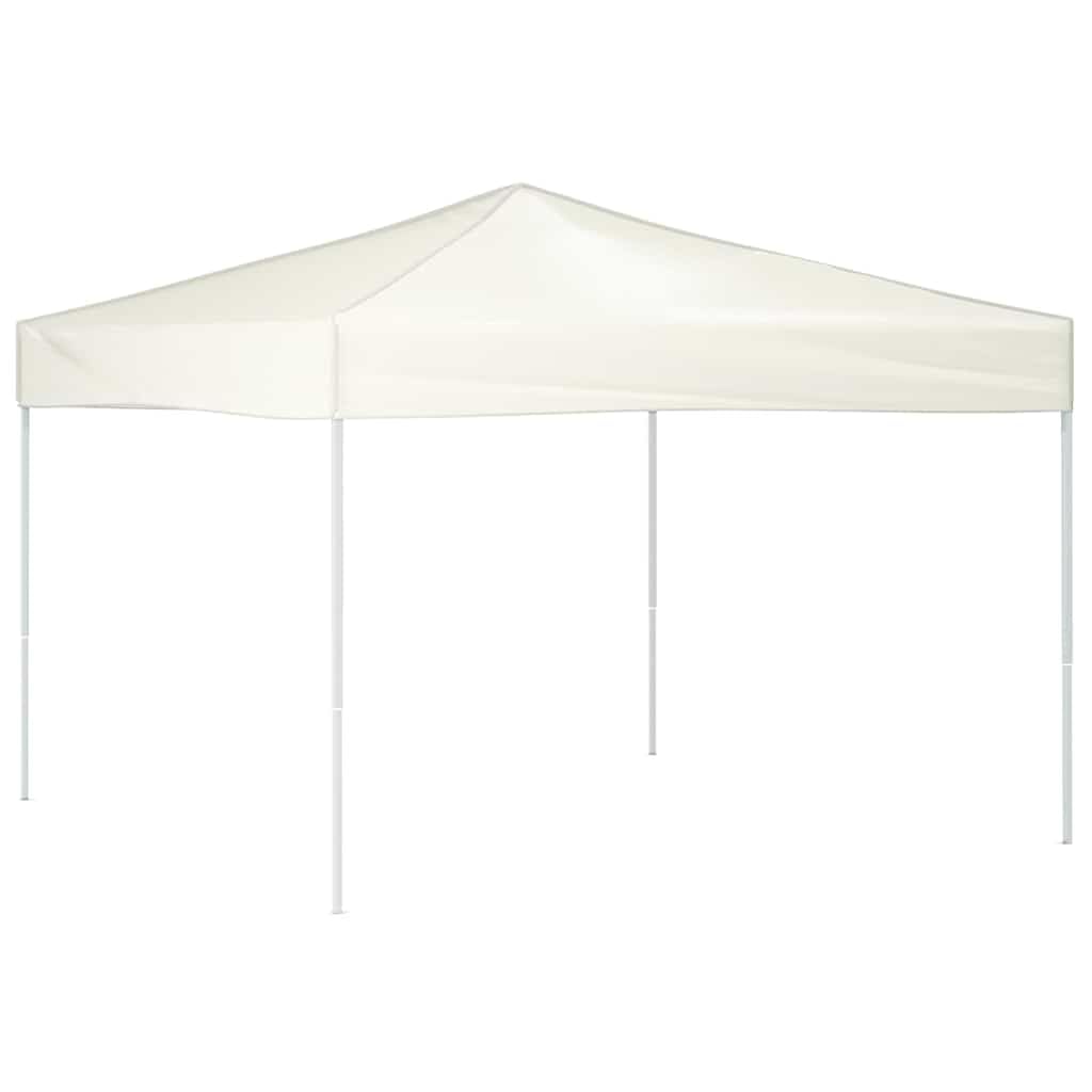 Carpa plegable para fiestas, 3 x 3 m, acero, color crema