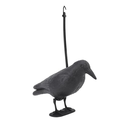 Pissente PE 3D Crow Decoy with Lifelike Design, Effective Bait, Material, for Shooting, Halloween Decoration