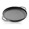 COOKLIFE 12 Inch Lightweight Pre-Seasoned Cast Iron Griddle - Smooth Polished Surface, Easy to Clean Cast Iron skillets Use in the Oven, on the Stove or Grill, Over a Campfire
