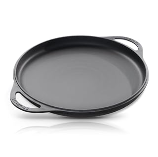 COOKLIFE 12 Inch Lightweight Pre-Seasoned Cast Iron Griddle - Smooth Polished Surface, Easy to Clean Cast Iron skillets Use in the Oven, on the Stove or Grill, Over a Campfire
