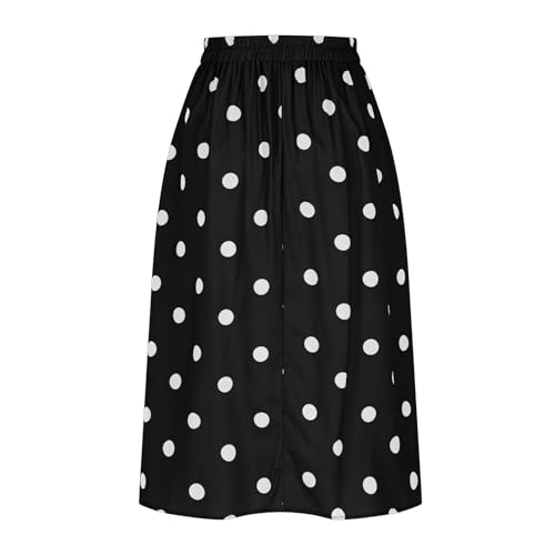 Womens Polka Dot Maxi Long Midi Knee High Loose Fit Skort for Women Skirts 2025 Y2K4