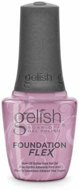 Gelish Foundation Flex โ Flexible Base Coat for Nails, Ridge Filling, & Perfect Protection, Soak-Off Rubber Base Gel Nail Kit for Long-Lasting Nail Strength and Flexibility